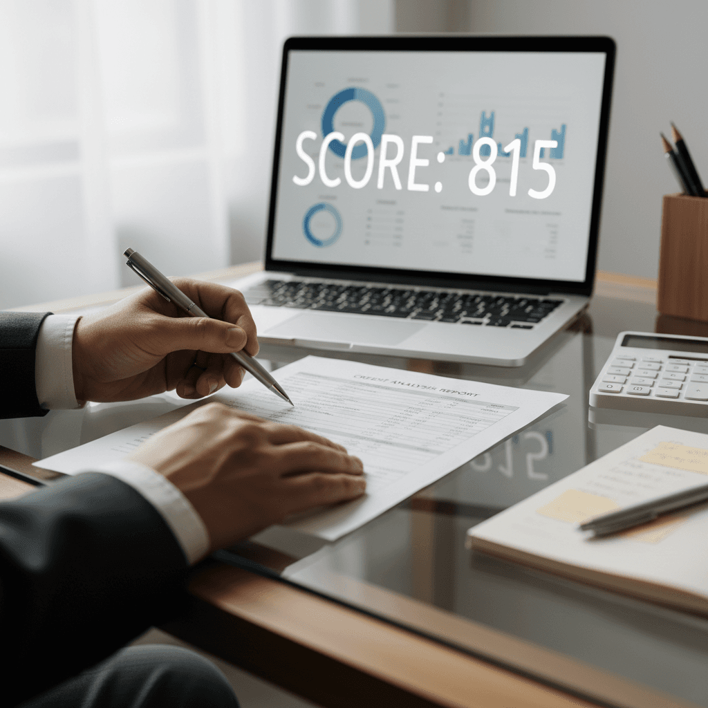 Financial advisor working with client on credit improvement plan