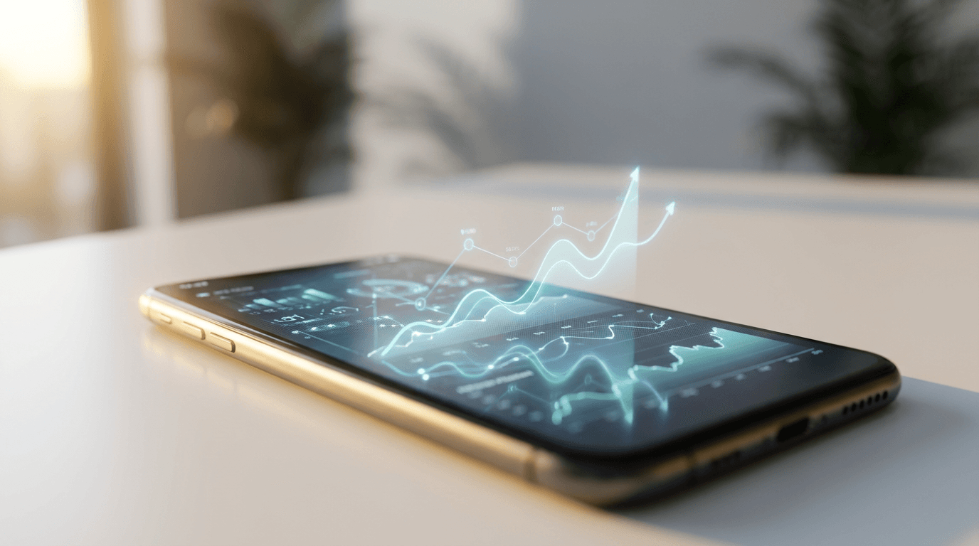 Credit score improvement chart showing upward trend